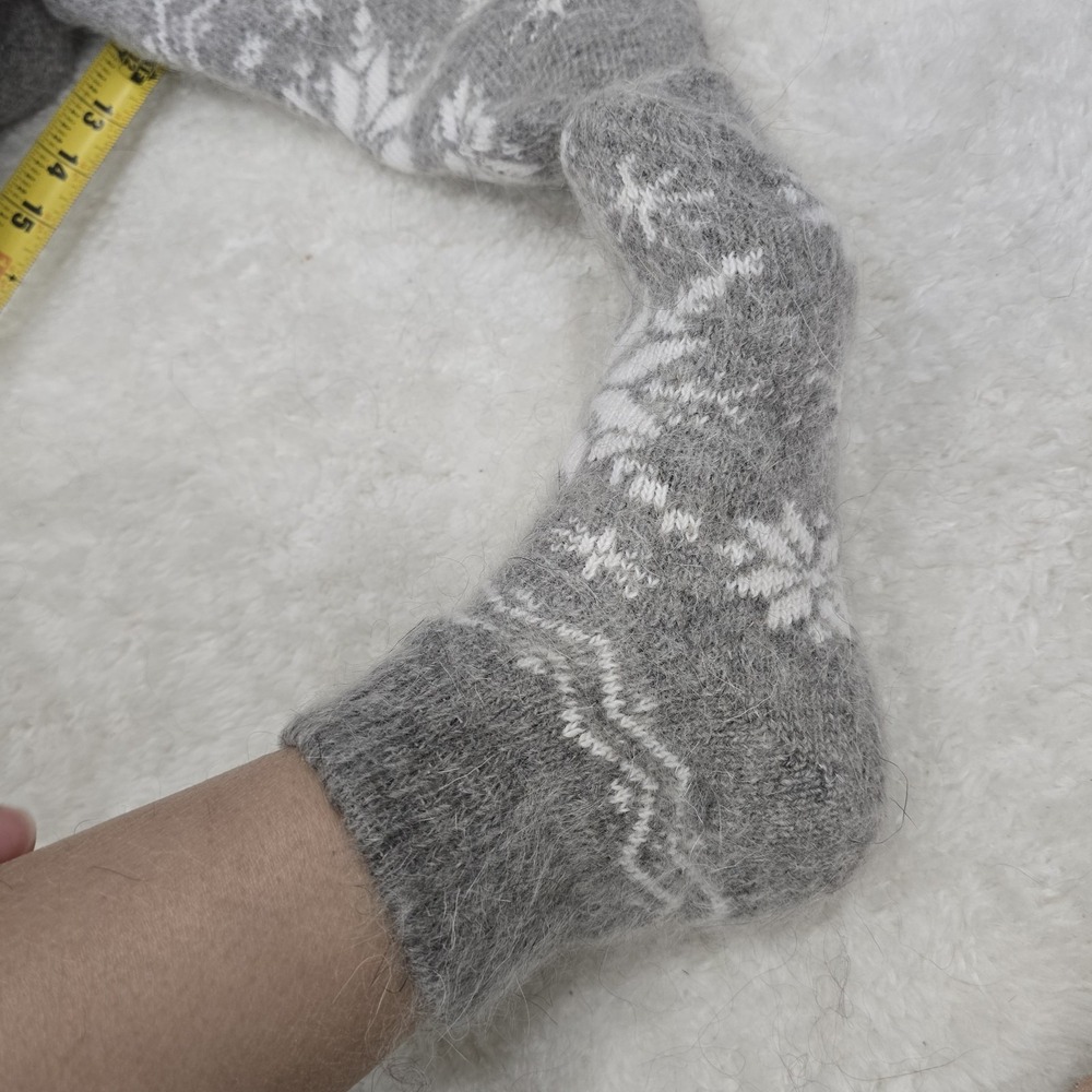 Handmade Goat Down Socks - 100% Natural Wool - Thick, Warm & Fuzzy‎ Winter Socks